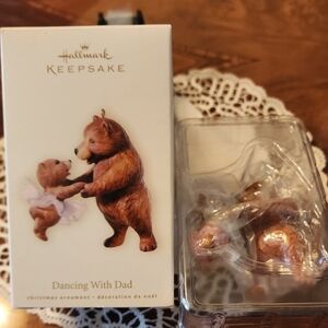 Hallmark Keepsake Bear and Cub Ornament - Brown and White